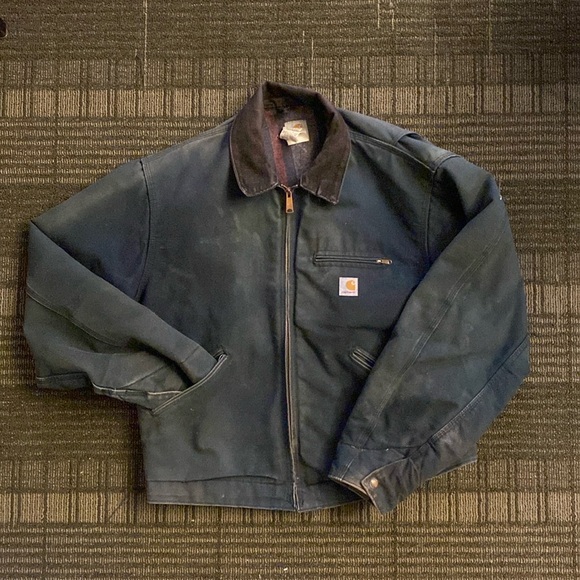 VINTAGE CARHARTT JACKET: Detroit Black, Sun Damage, used look #workcore #sickaf - Picture 1 of 5